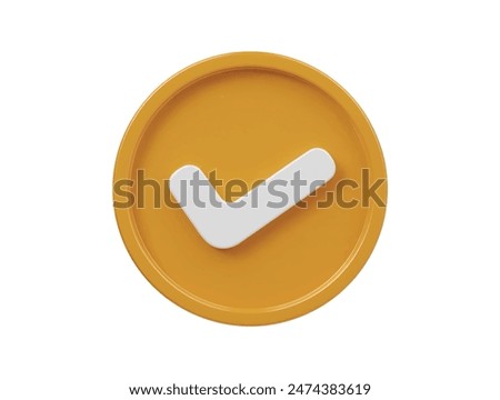 Accept icon 3d render illustration