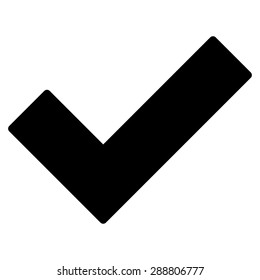 Accept icon from Business Bicolor Set. This flat vector symbol uses black color, rounded angles, and isolated on a white background.