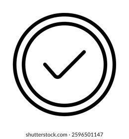 Accept icon illustration in line style. Perfect for website mobile app presentation. Suitable for any user interface and user experience