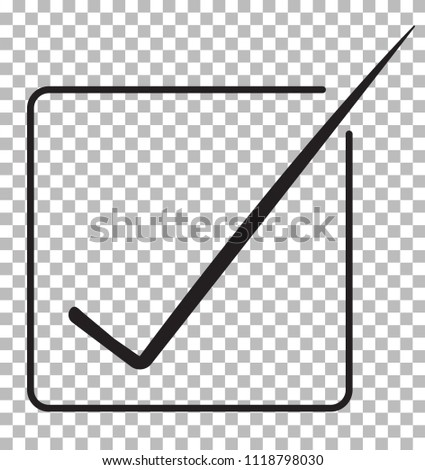 accept icon isolated on transparent background. accept symbol for your web site design, logo, app, UI. check mark sign. tick symbol.