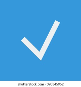 Accept icon, on blue background