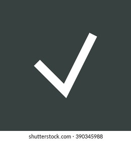 Accept icon, on dark background