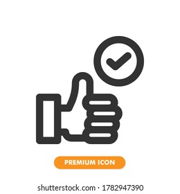 aceptar el paquete de iconos aislado en fondo blanco. para el diseño de su sitio web, logotipo, aplicación, interfaz de usuario. Ilustración gráfica vectorial y trazo editable. EPS 10.