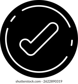 Aceitar design de ícone de vetor de linha