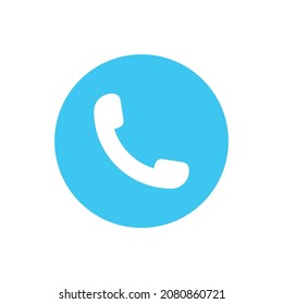 Accept phone call blue button icon