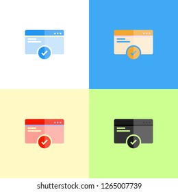 accept, programming flat icon style, vector illustration