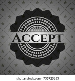 Accept realistic black emblem