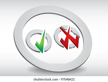 Accept and refuse sign