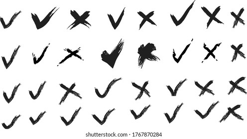 accept and reject. right and wrong. vector illustration. right and wrong vector set.