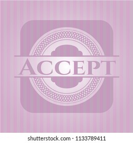 Accept retro pink emblem