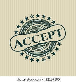 Accept rubber grunge texture stamp