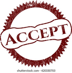 Accept rubber seal with grunge texture