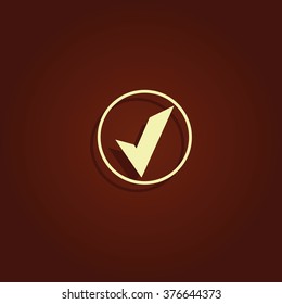 Accept sign icon. 