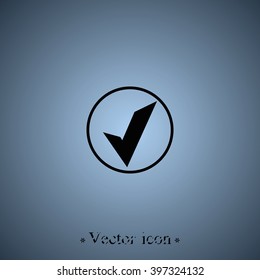 Accept sign icon. 