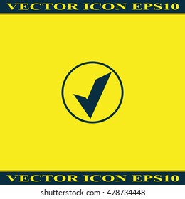 Accept sign icon. 