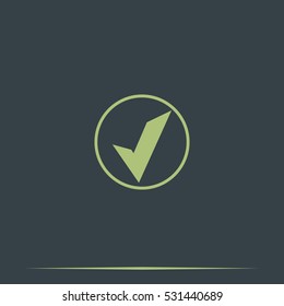 Accept sign icon. 