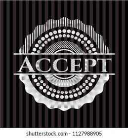 Accept silver shiny badge