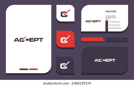ACCEPT text logo modern TYPOGRAPHY
