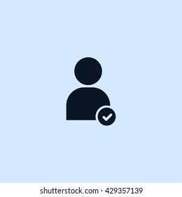 accept user icon. verify user sign