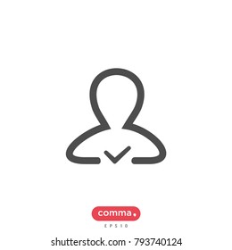 Accept user vector icon