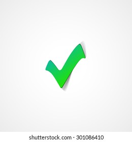 Aceptar icono web en fondo blanco