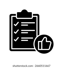 Acceptable Icon Glyph Vector Illustration