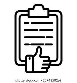 Acceptable Outline Icon Vector Illustration