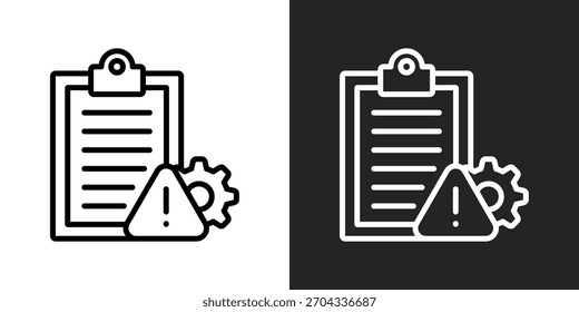 Icono De Riesgo Aceptable En Blanco Y Negro Estilo De Contorno