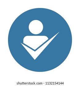 acceptance of an employee into a team icon in Badge style 