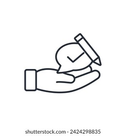 acceptance icon. vector.Editable stroke.linear style sign for use web design,logo.Symbol illustration.