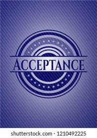 Acceptance with jean texture