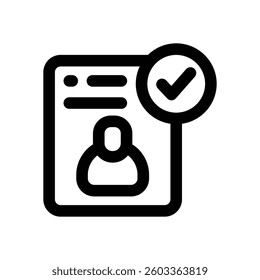 acceptance line icon. Clean and minimalist vector icon for websites, mobile apps, presentations, and logos. Fully scalable and customizable for any project.