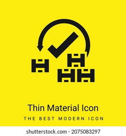 Acceptance minimal bright yellow material icon