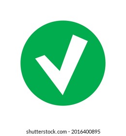 Acceptance symbol, button for vote, election choice. Vector illustration

