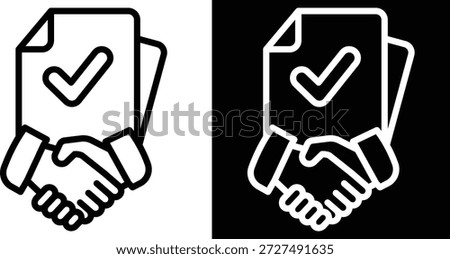 acceptance Two-tone version in black and white background