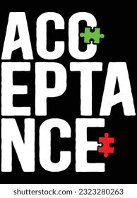 Acceptance vector art design, eps file. design file for t-shirt. SVG, EPS cuttable design file