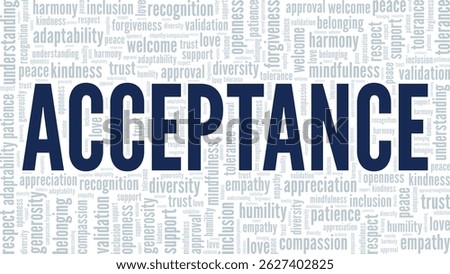 Acceptance word cloud conceptual design isolated on white background.