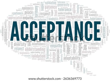 Acceptance word cloud conceptual design isolated on white background.