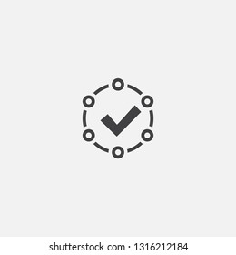 accepted base icon. Simple sign illustration. accepted symbol design. Can be used for web, print and mobile