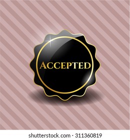 Accepted black emblem