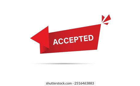 Accepted  button web banner templates. Vector Illustration 