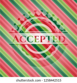 Accepted christmas emblem background.