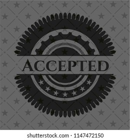 Accepted dark emblem. Retro