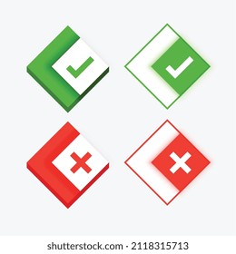 diseño de símbolos aceptado o denegado