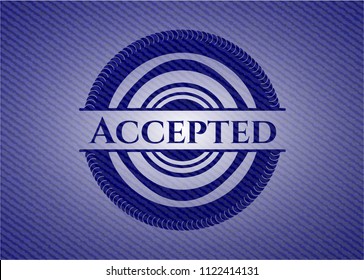 Accepted with denim texture