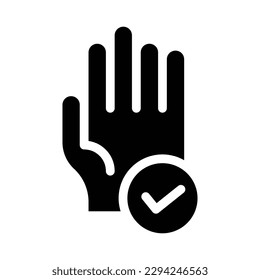 gráfico vectorial de ilustración de icono de glifo aceptado