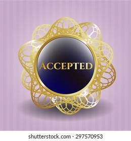 Insignia de oro aceptada