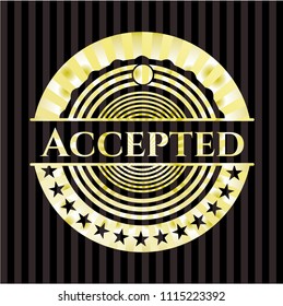  Accepted gold emblem or badge