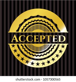 Accepted gold shiny badge