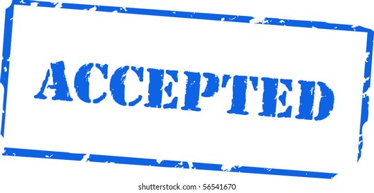 Accepted grunge rubber stamp